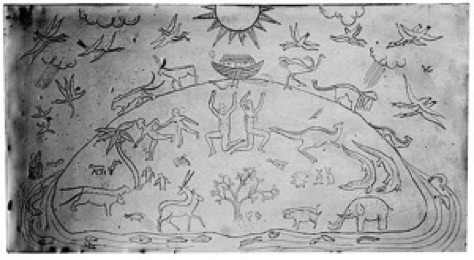 Bord 1930 (2/2) Firma Svenskt Tenn
Design Axel Einar Hjort
Dekor Nils Fougstedt
Motiv Noaks Ark